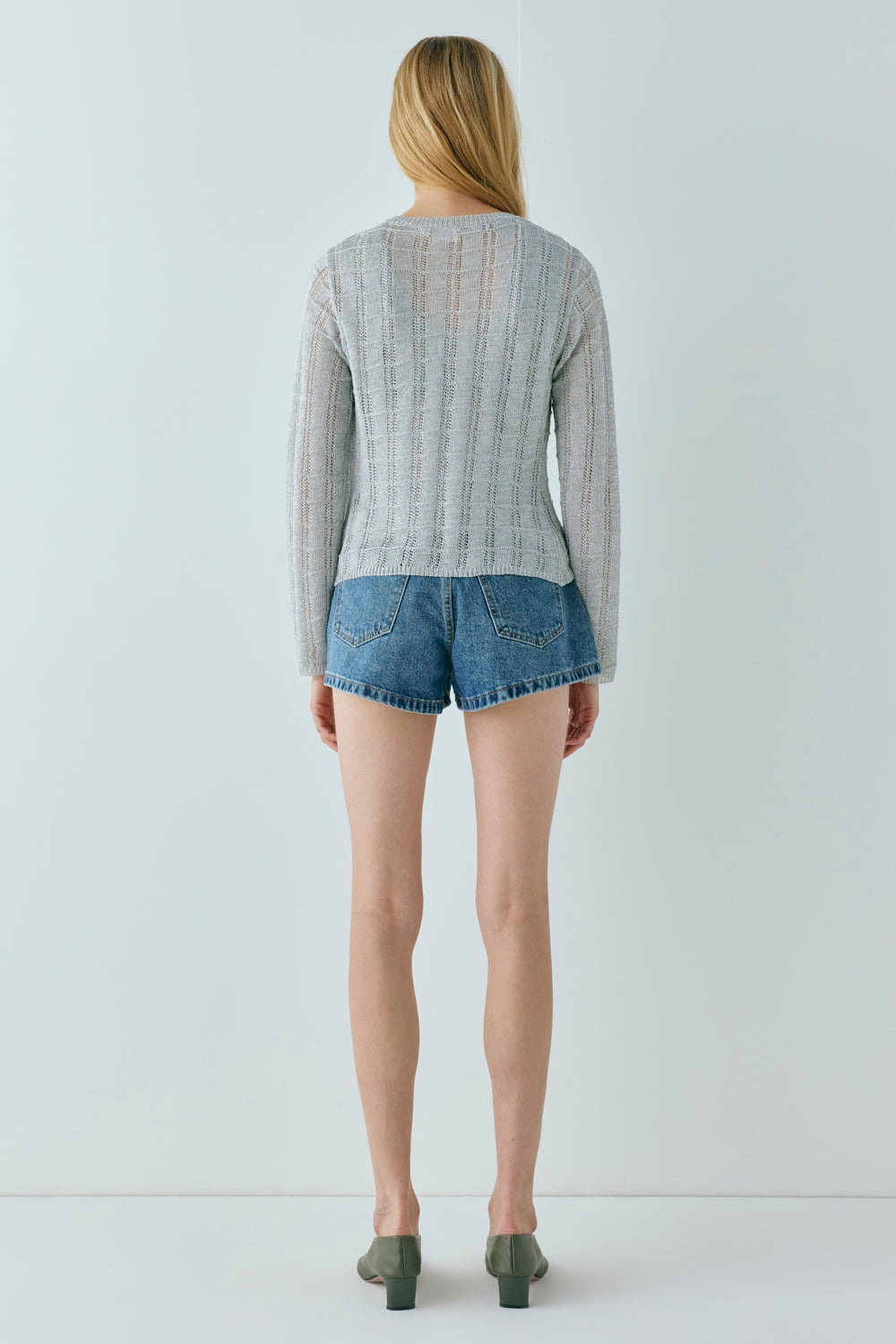 Harley Knit Cardigan Silver
