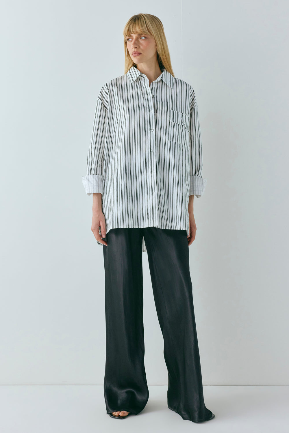 June Shirt Black Stripe
