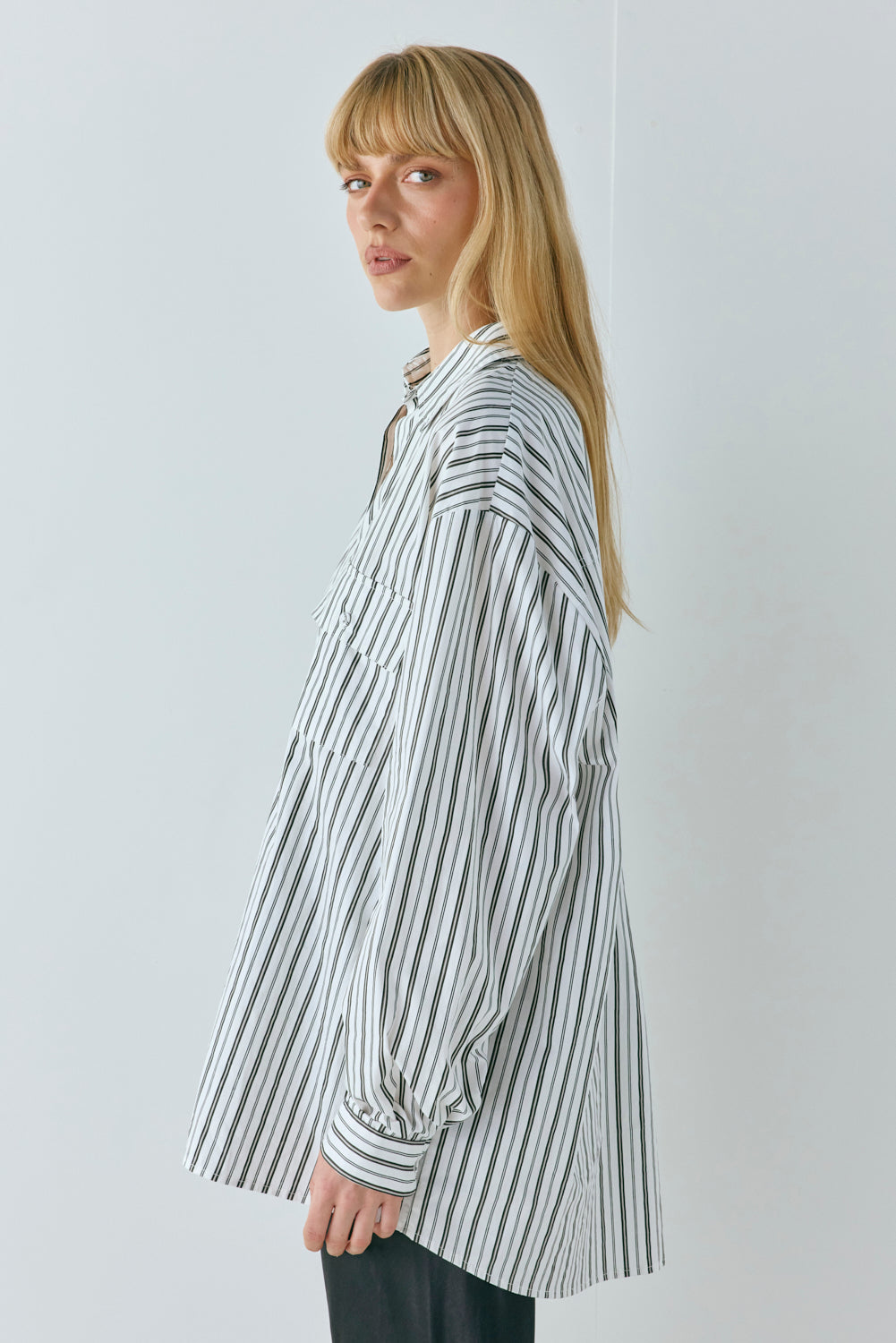June Shirt Black Stripe