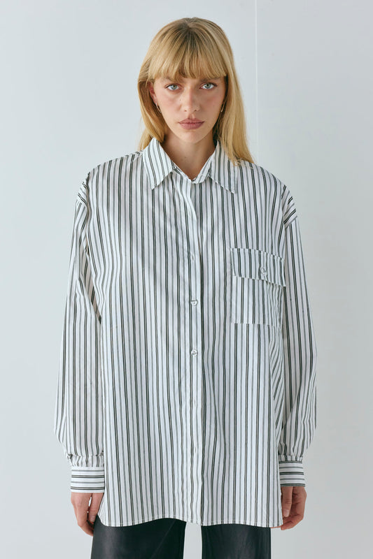 June Shirt Black Stripe