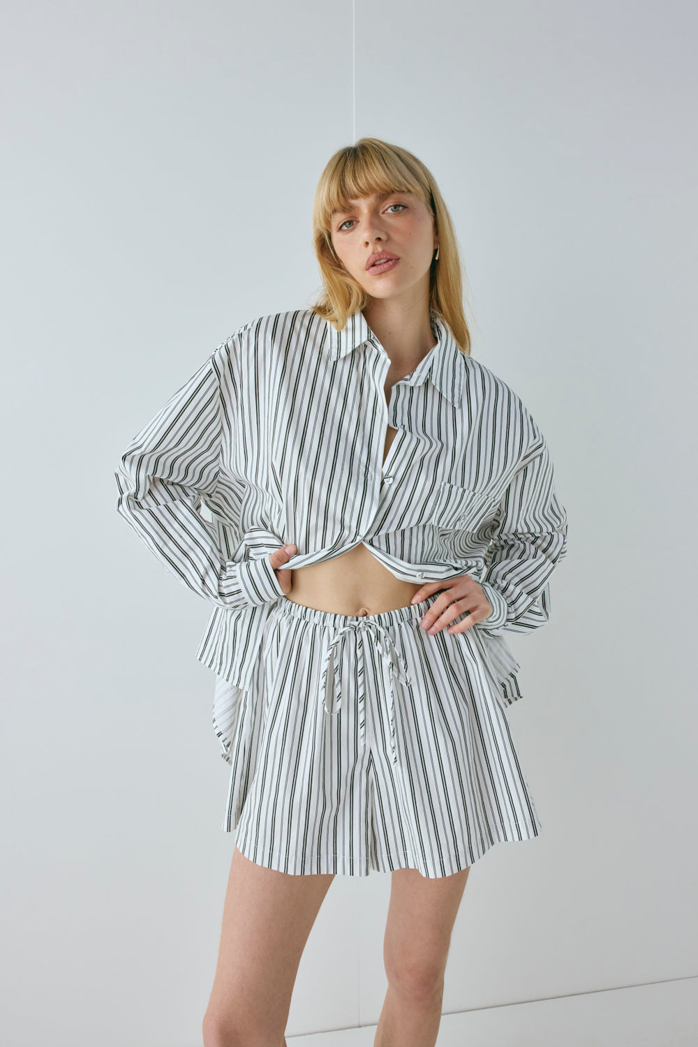June Shirt Black Stripe