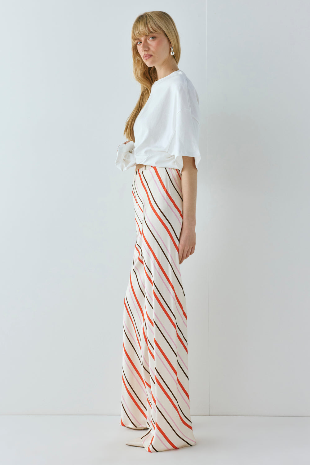 Remi Satin Pants Stripe