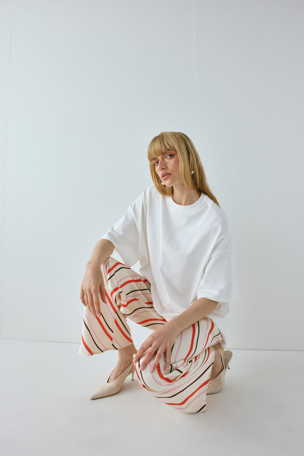 Remi Satin Pants Stripe