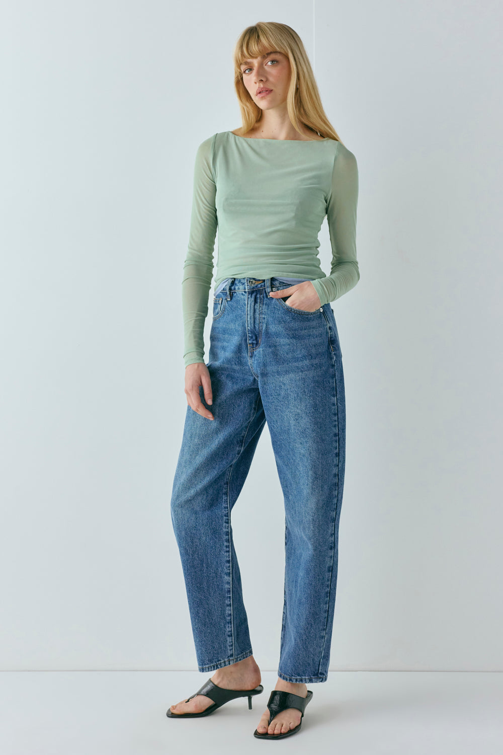 Lana Mesh Top Seafoam