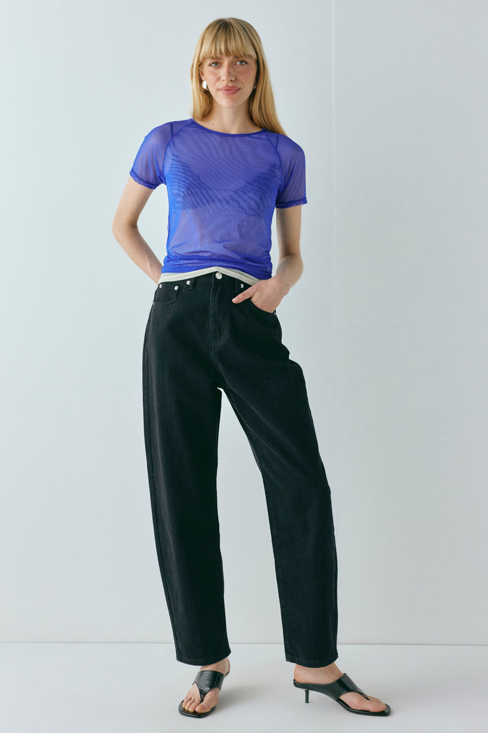 Fresca Mesh Tee Cobalt