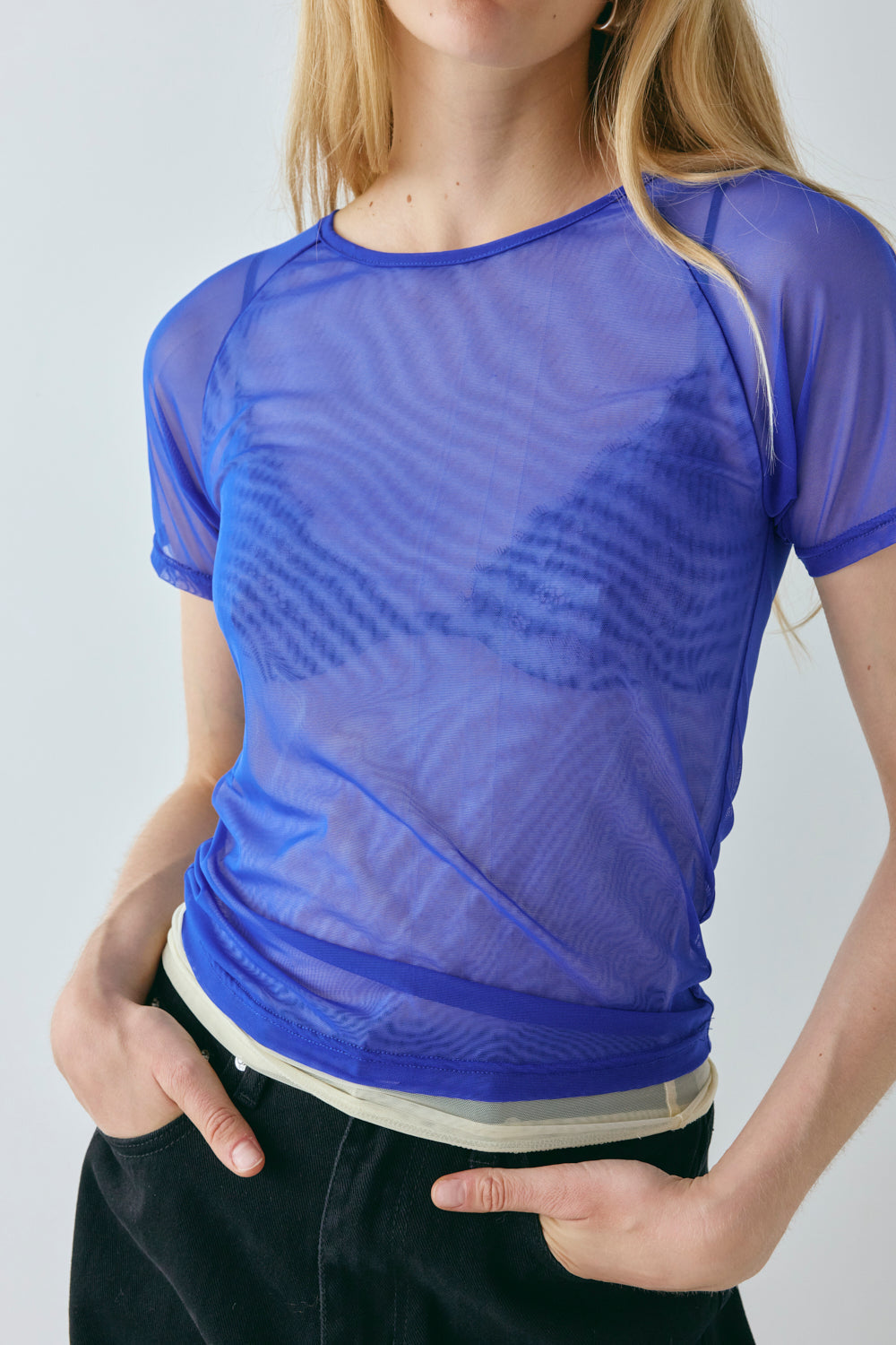 Fresca Mesh Tee Cobalt