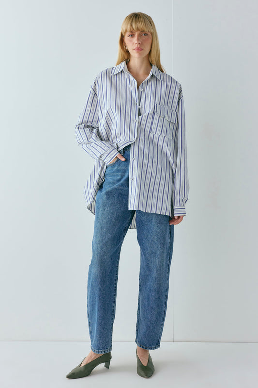 June Shirt Powder Stripe