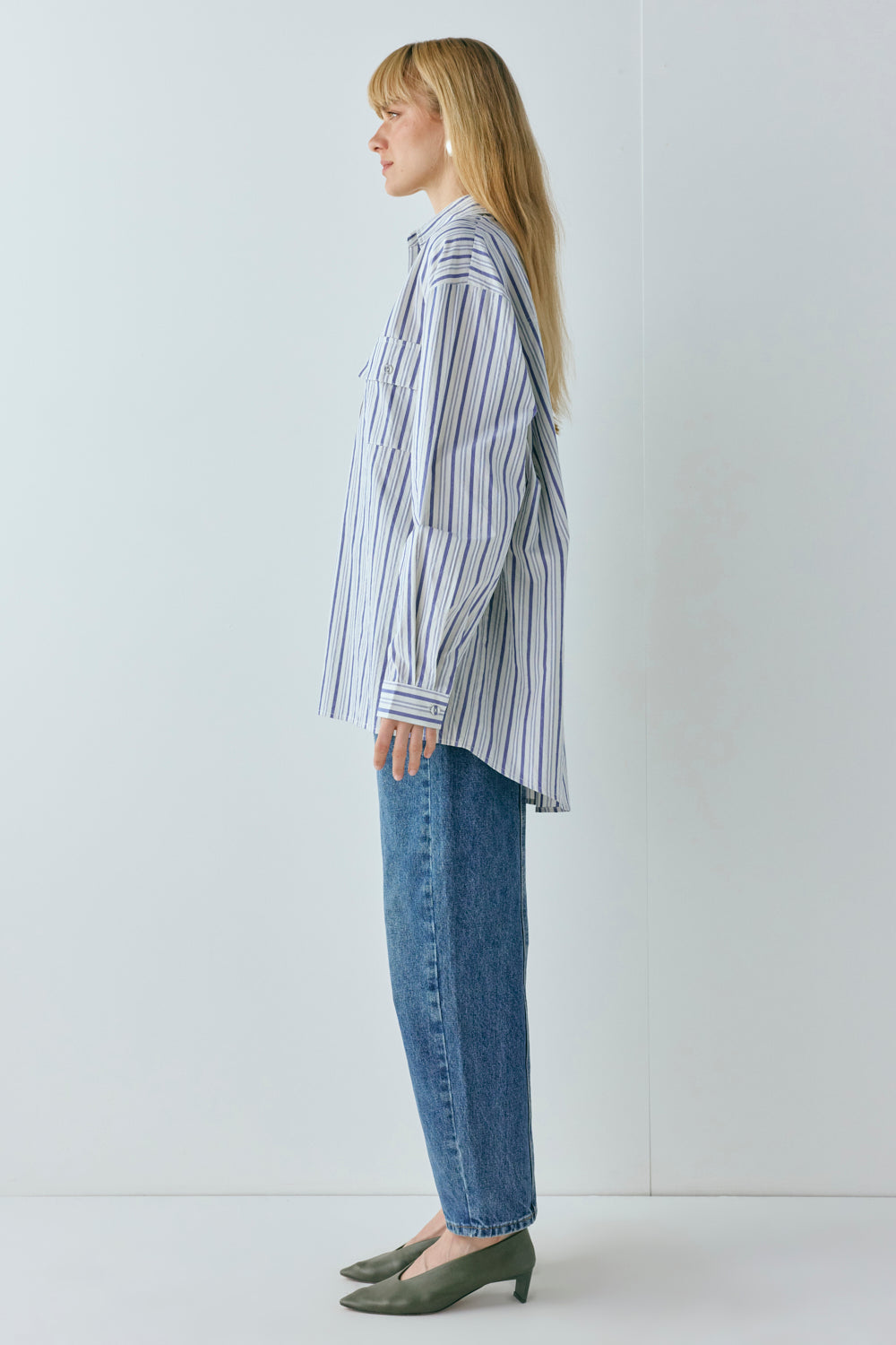 June Shirt Powder Stripe