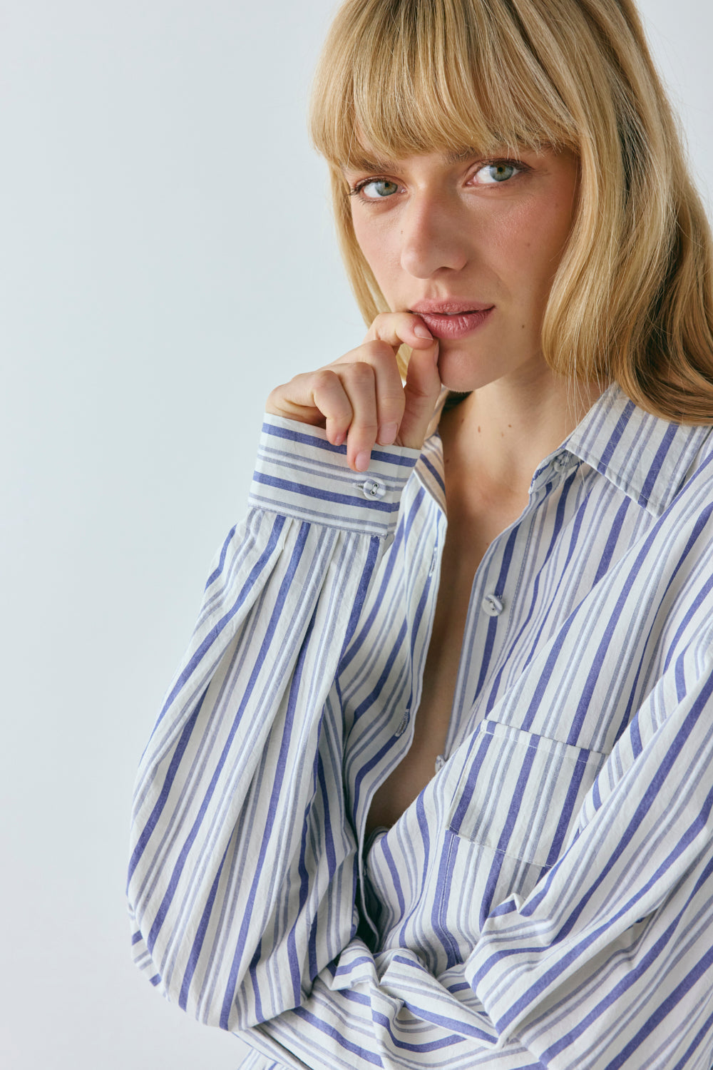 June Shirt Powder Stripe