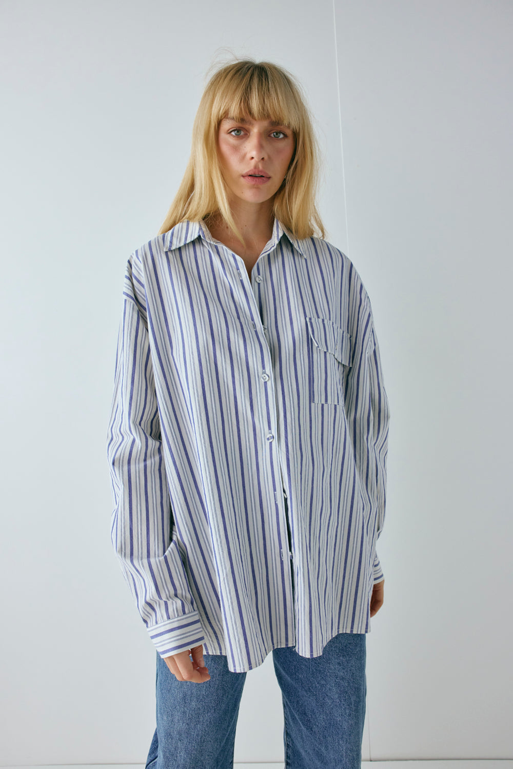 June Shirt Powder Stripe