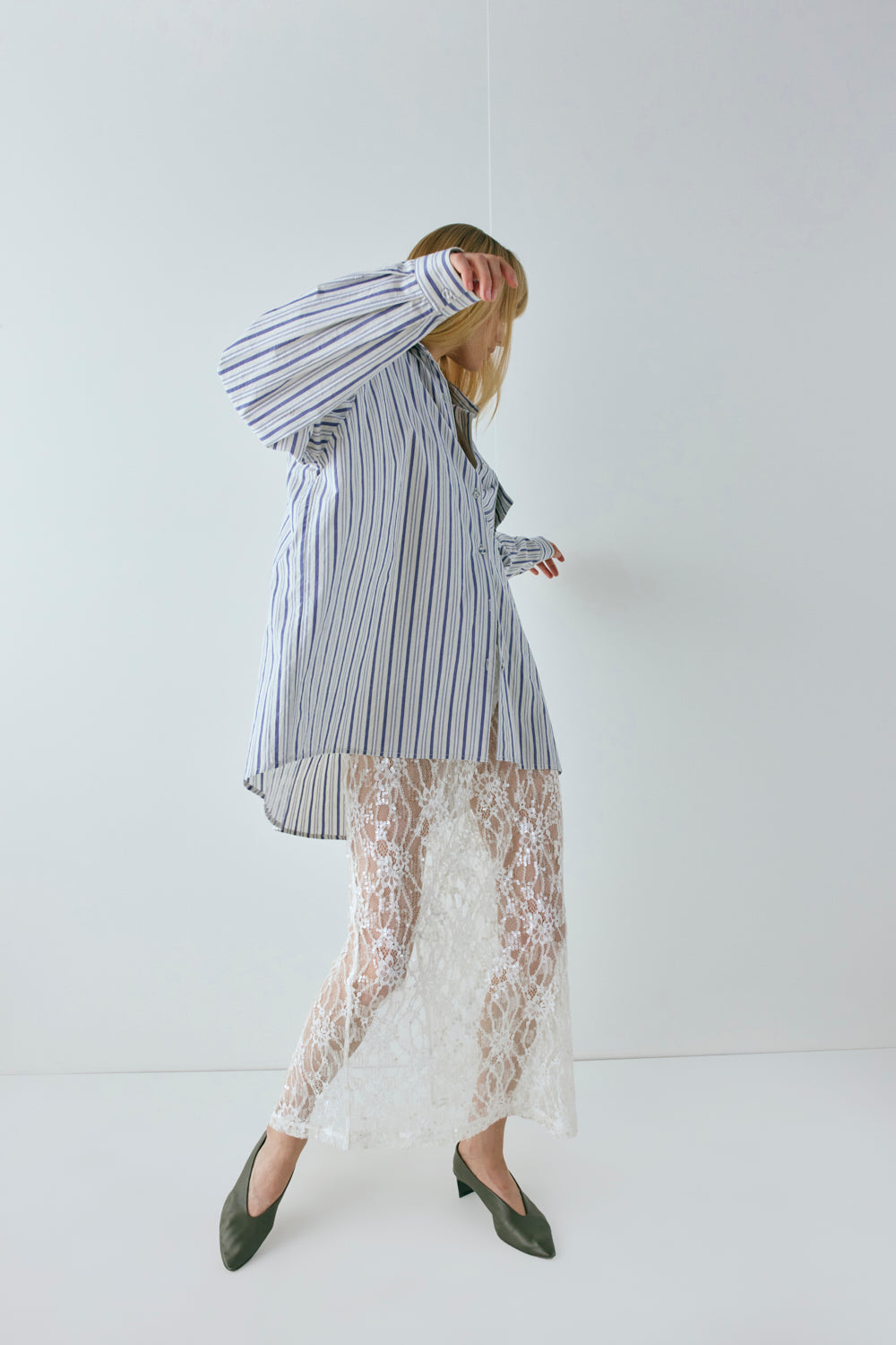 June Shirt Powder Stripe