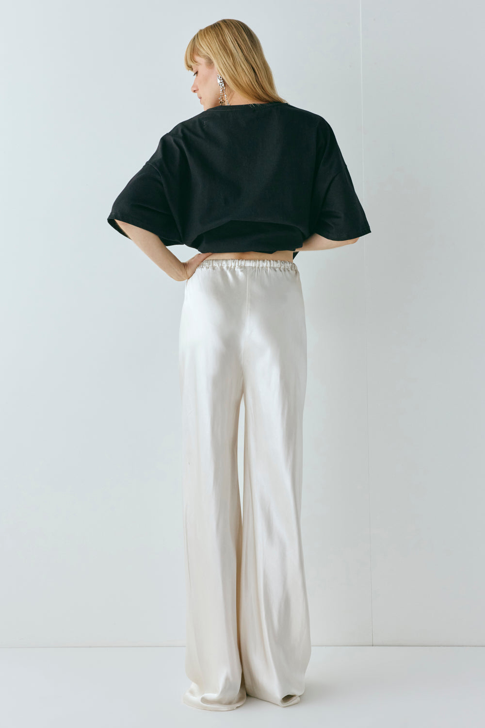 Rae Satin Pants Cream