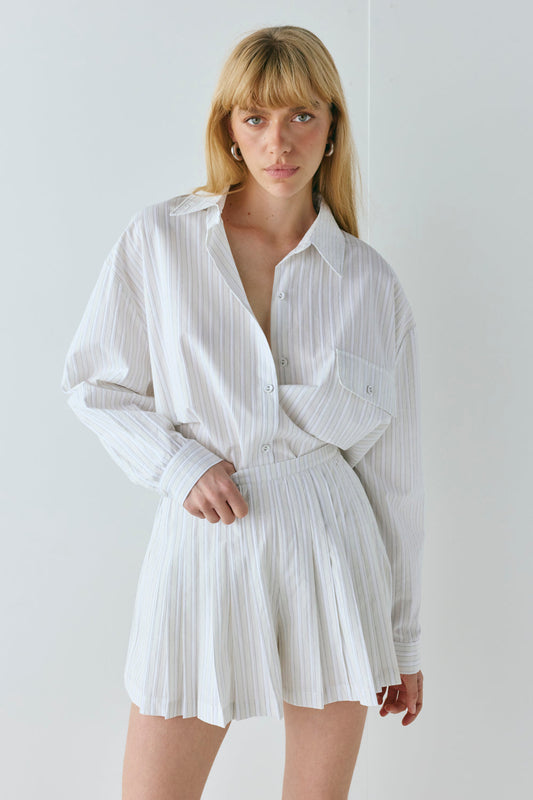 Nala Shorts Cream Stripe