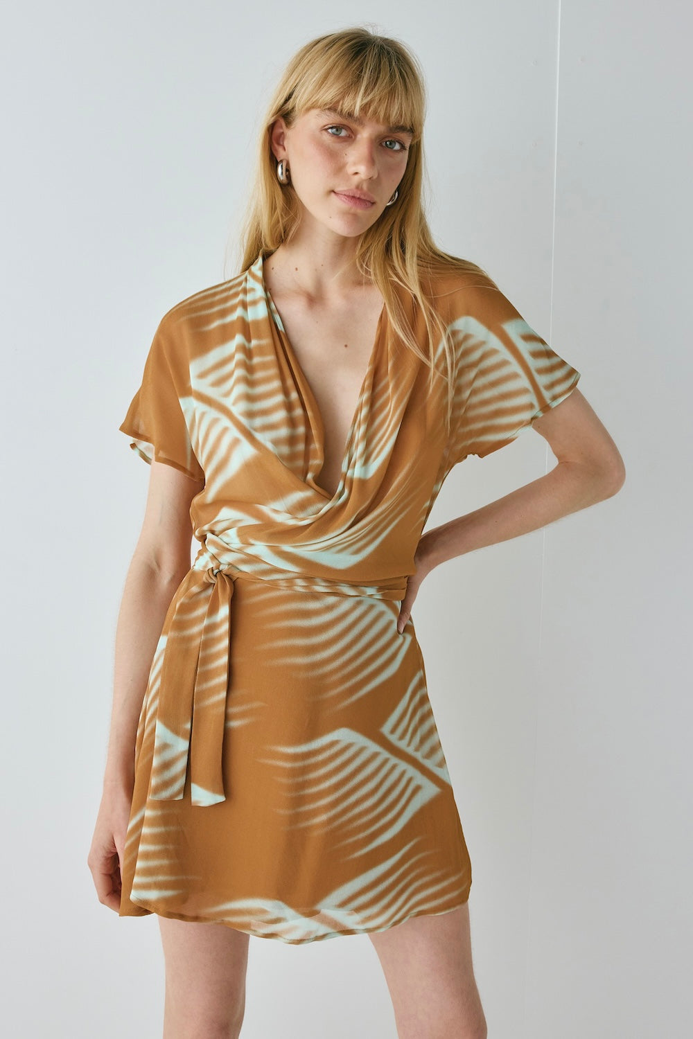 Salma Wrap Mini Dress Efi
