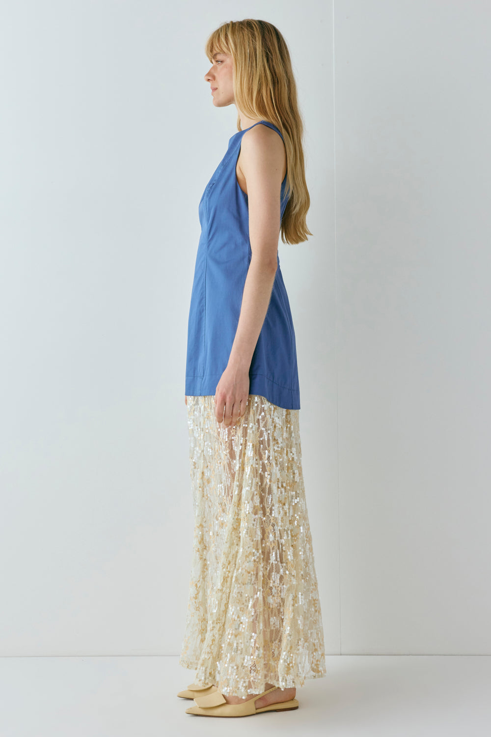 Robbie Sequin Maxi Dress Cobalt