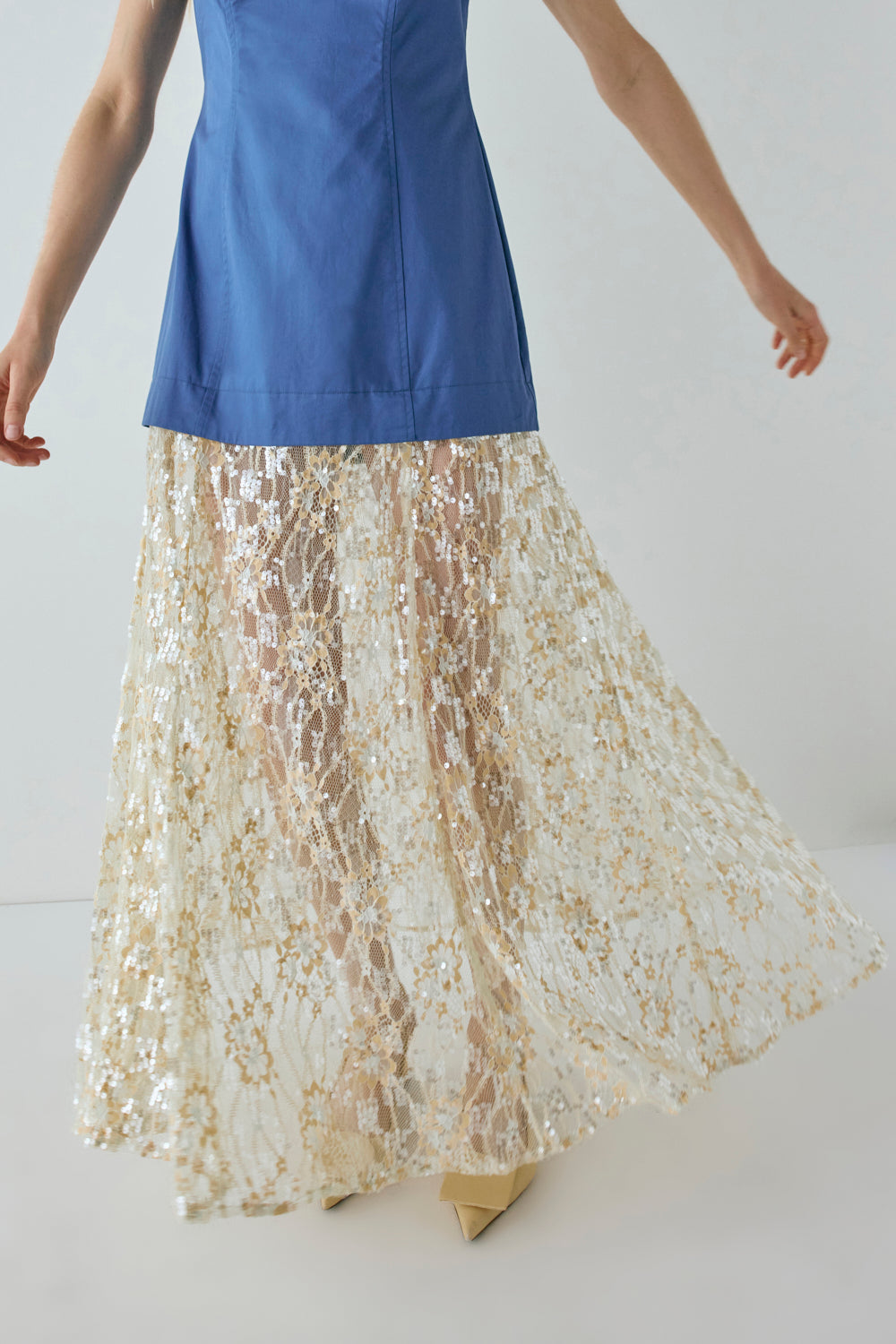 Robbie Sequin Maxi Dress Cobalt