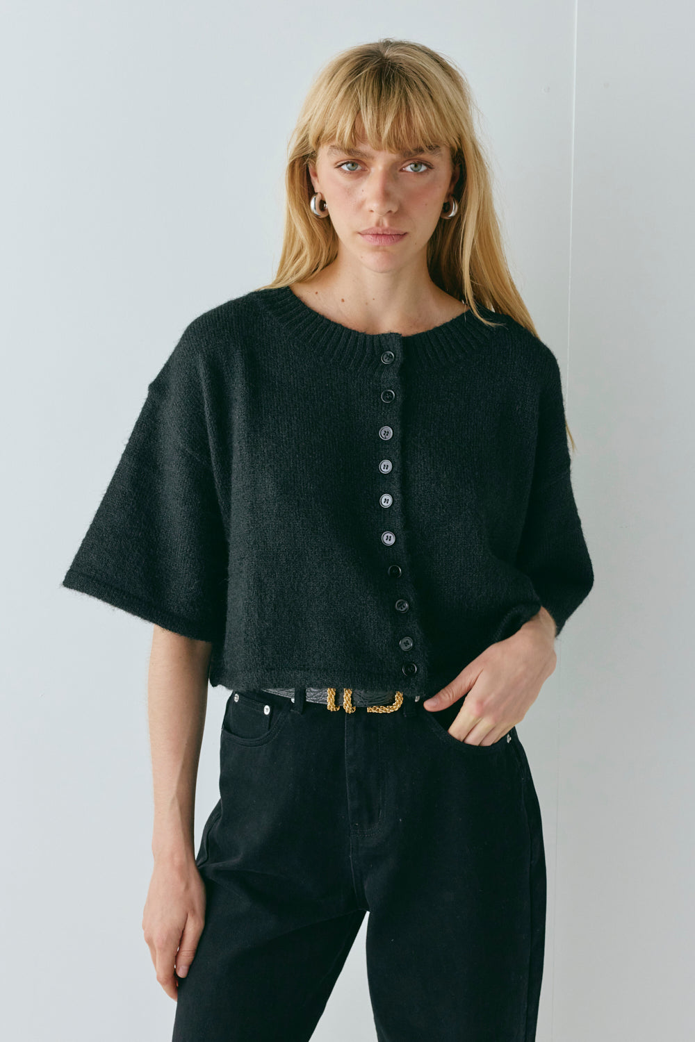 Hailey Knit Cardigan Black