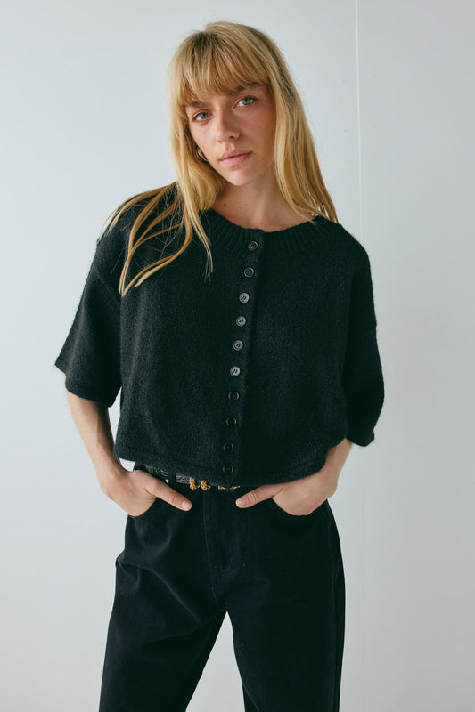 Hailey Knit Cardigan Black