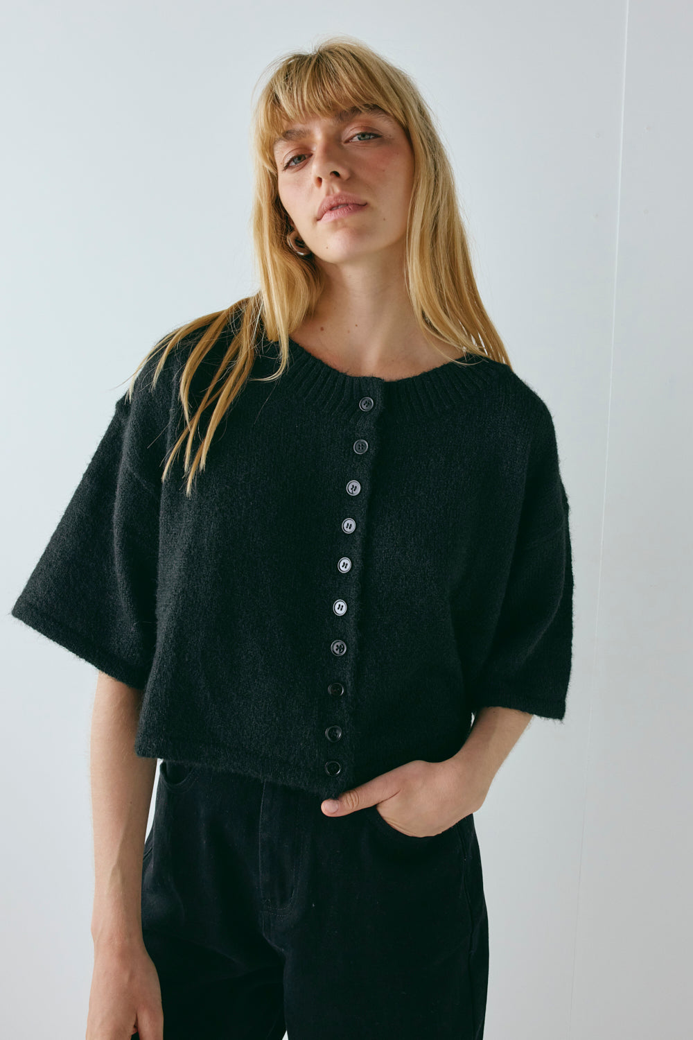 Hailey Knit Cardigan Black