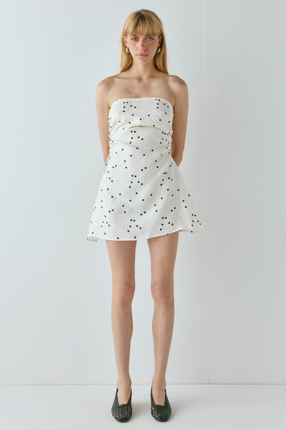 Gaia Linen Mini Dress Dot