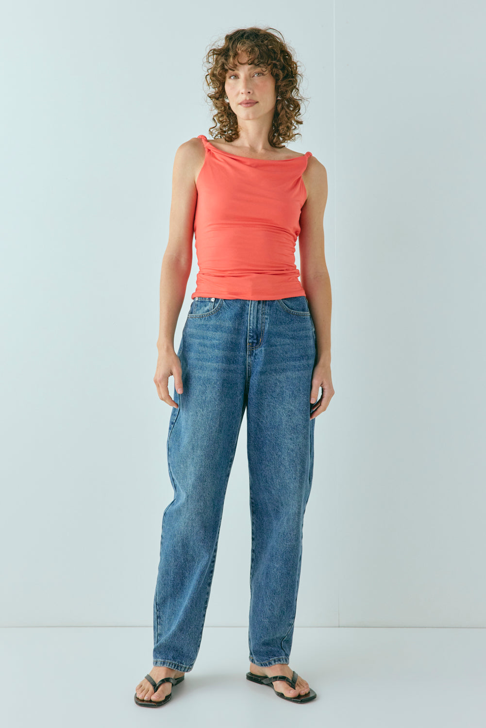 Camelia Top Coral