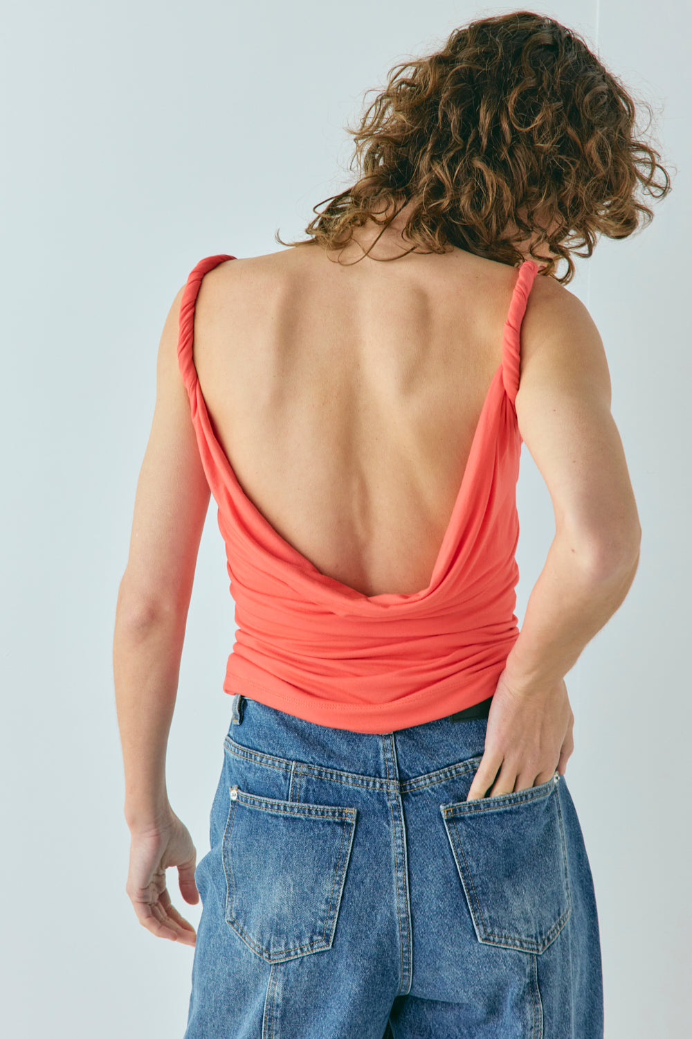Camelia Top Coral