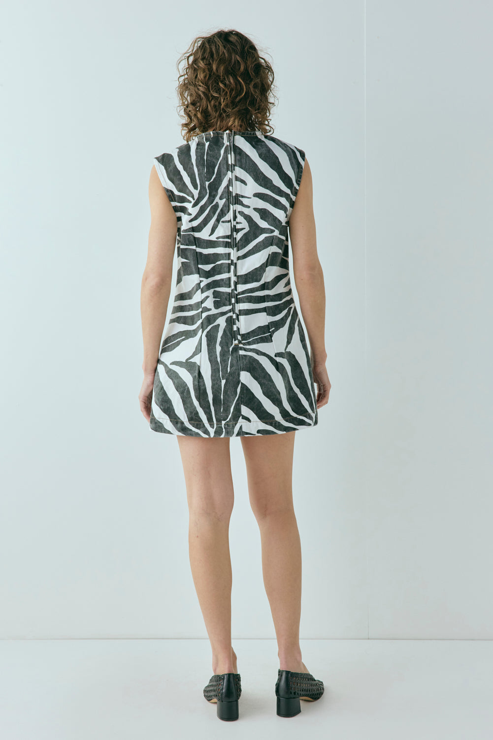 Lolita Denim Mini Dress Zebra