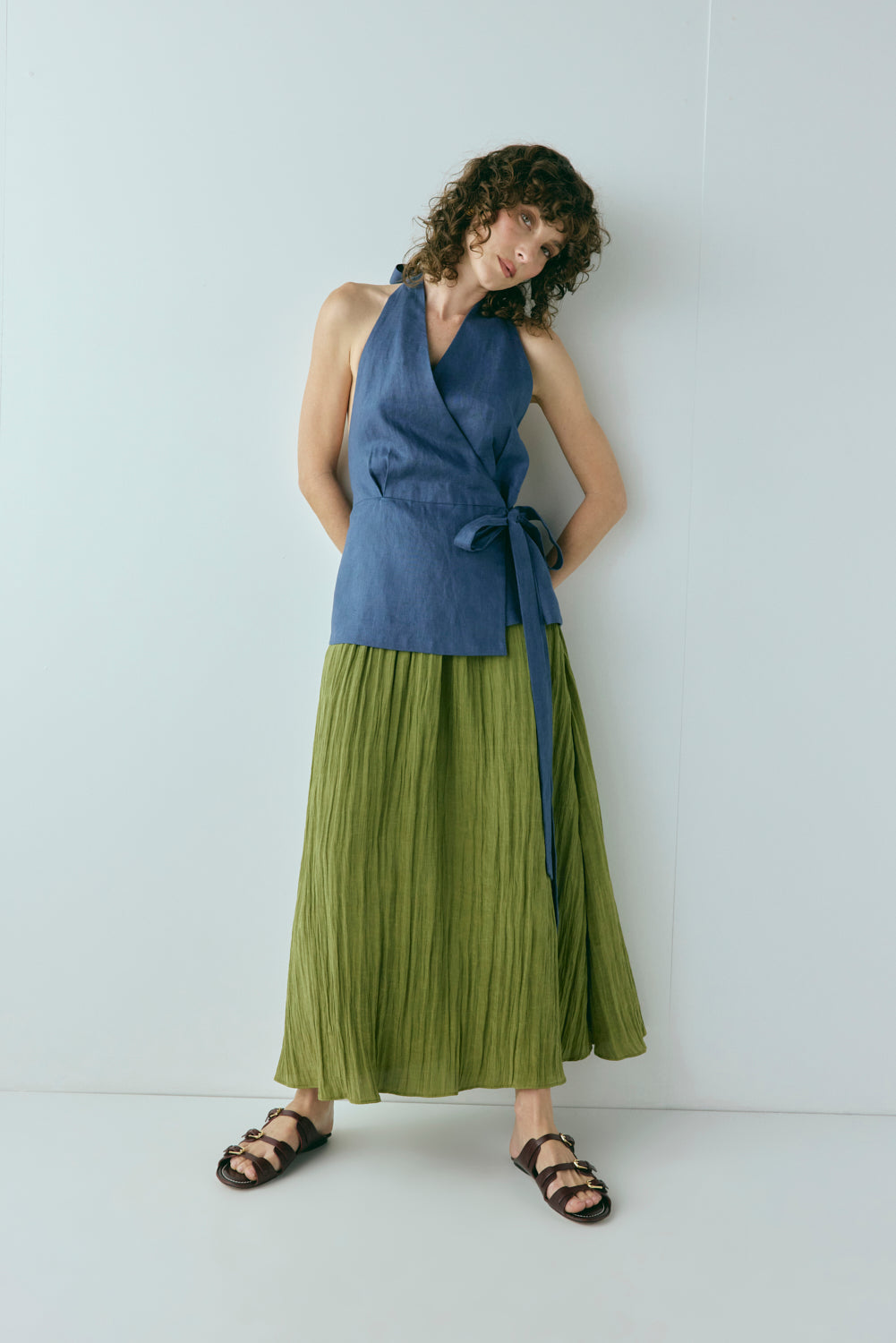 Solara Midi Skirt Olive