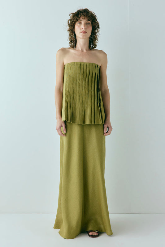 Ettie Linen Top Olive