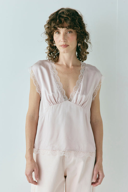 Flores Satin Top Musk