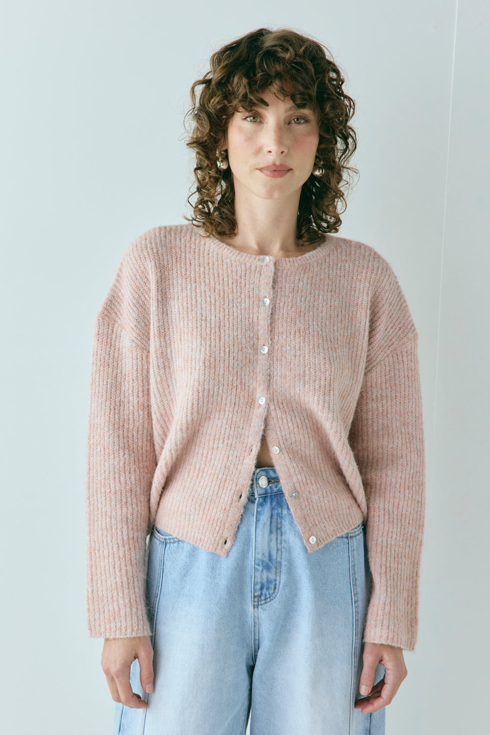 Sefa Knit Cardigan Baby Pink Marle