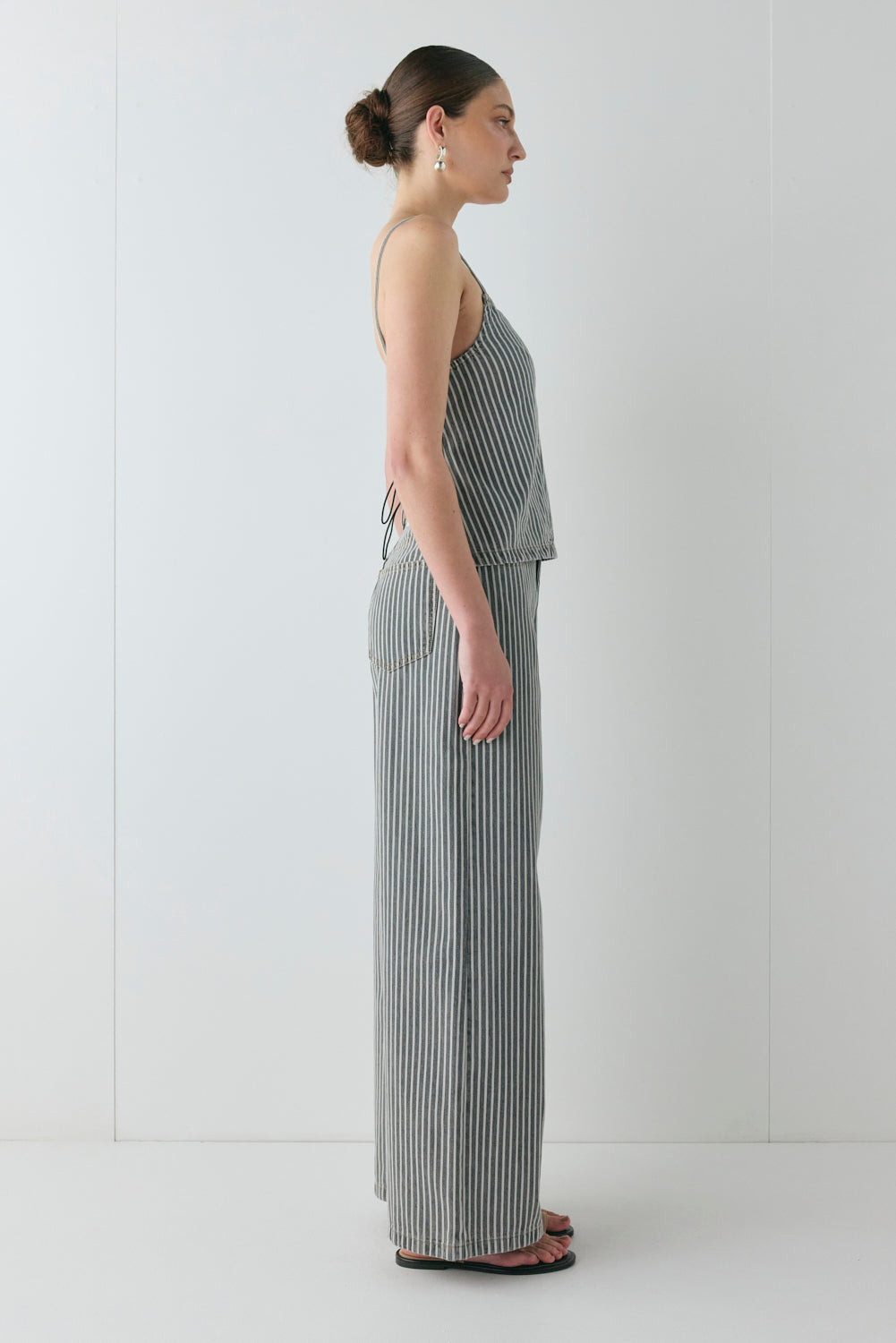 Tilda Denim Top Stripe