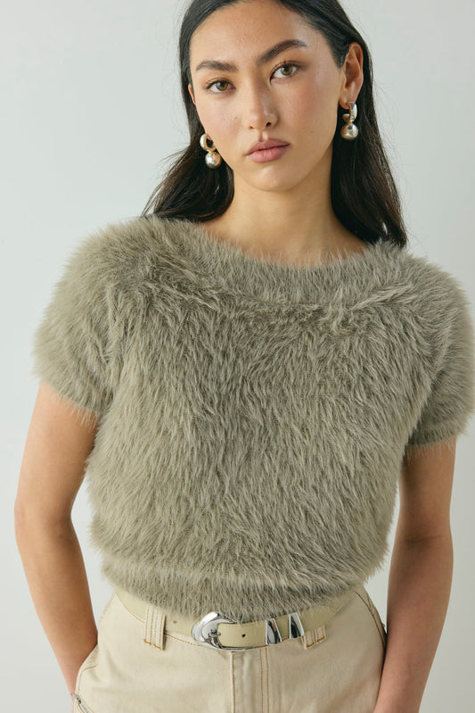 Nadine Knit Top Smoke