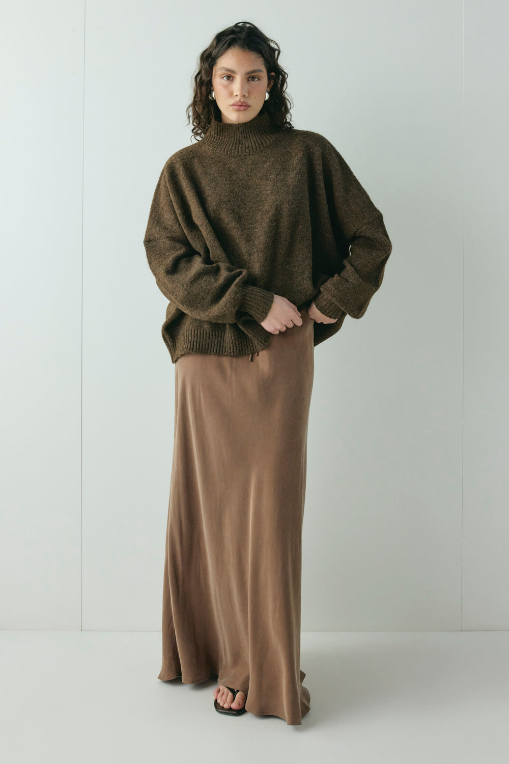 Elodie Maxi Skirt Brown