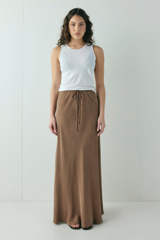 Elodie Maxi Skirt Brown
