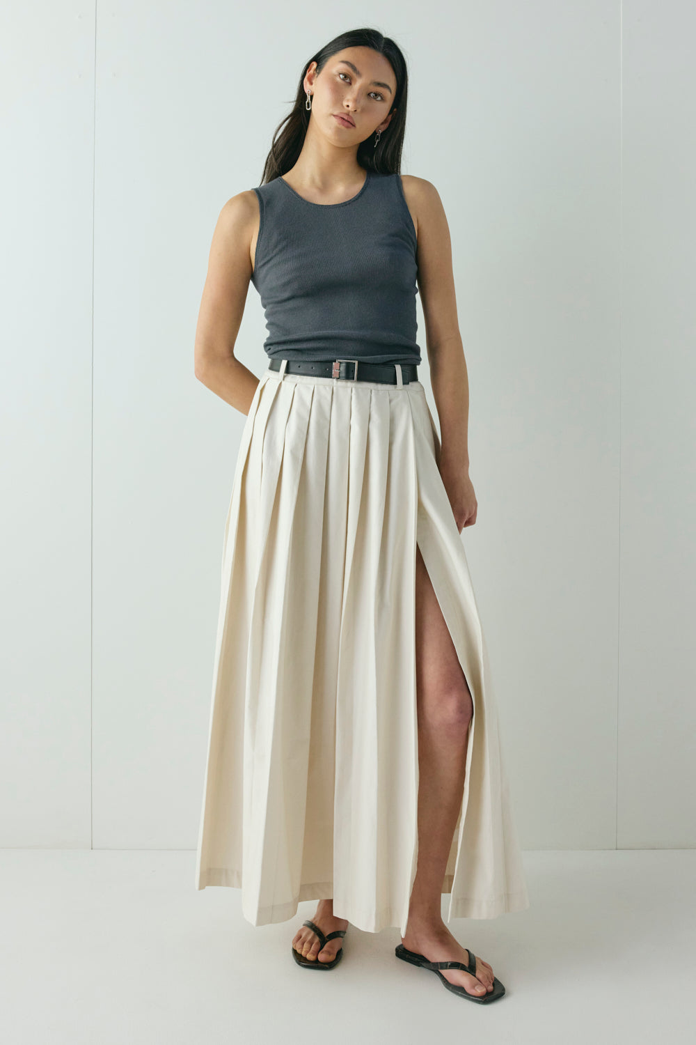 Delphi Maxi Skirt Cream