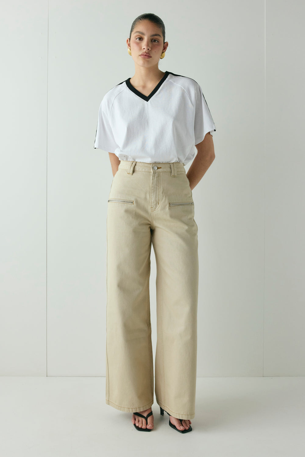 Zelma Denim Jeans Taupe