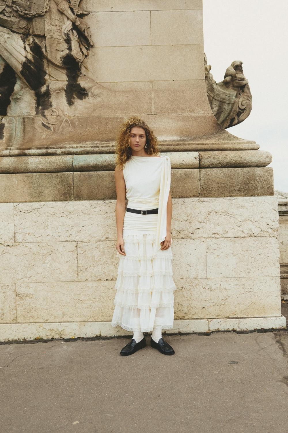 Thalia Midi Skirt Cream