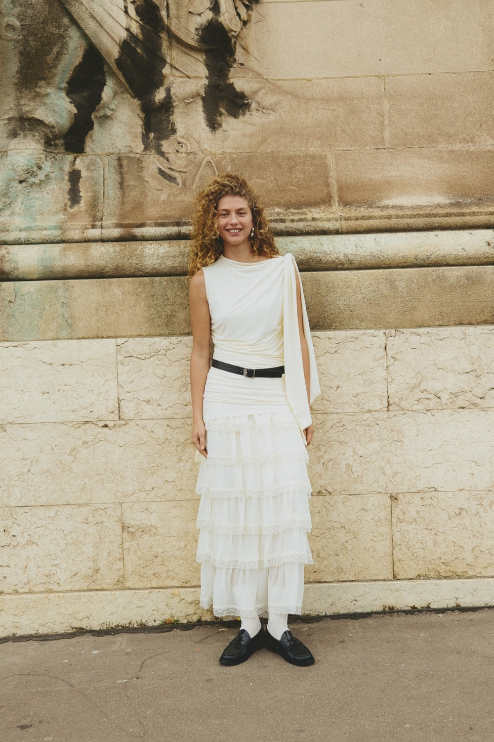 Thalia Midi Skirt Cream