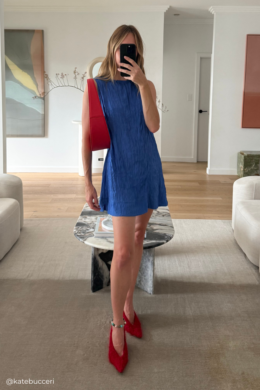 Aftersun Mini Dress Cobalt