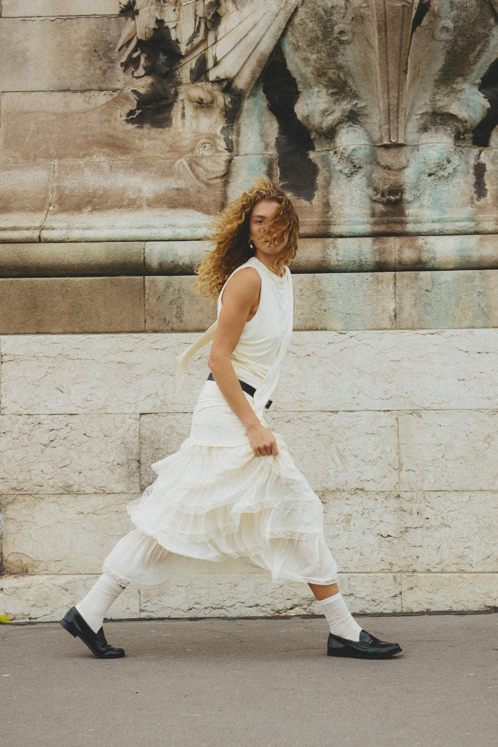 Thalia Midi Skirt Cream