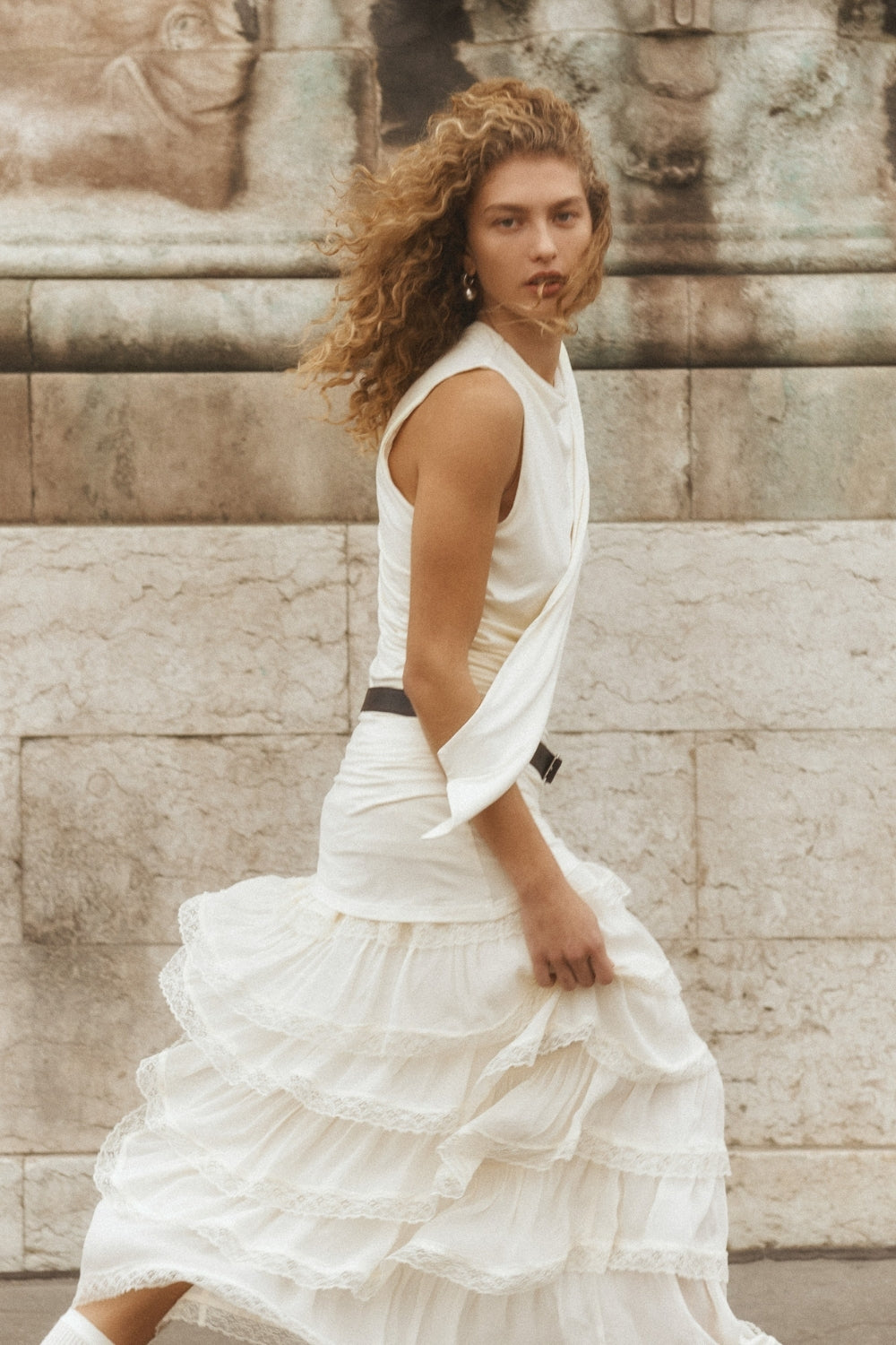 Thalia Midi Skirt Cream