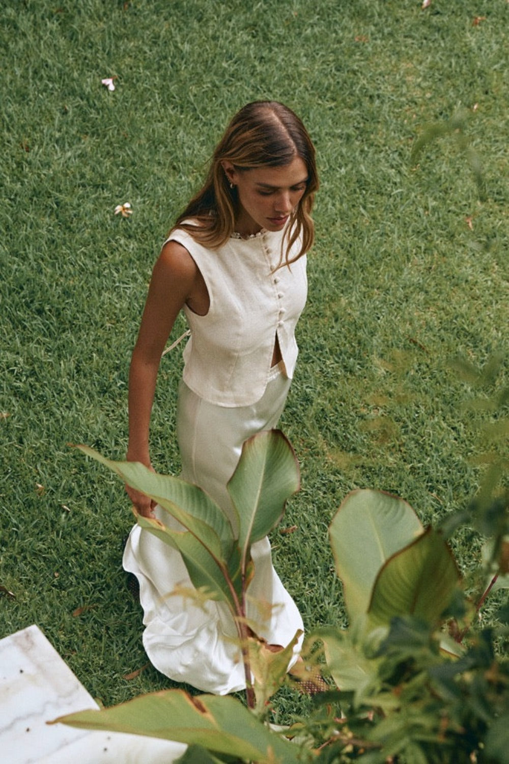 Celeste Linen Top Cream