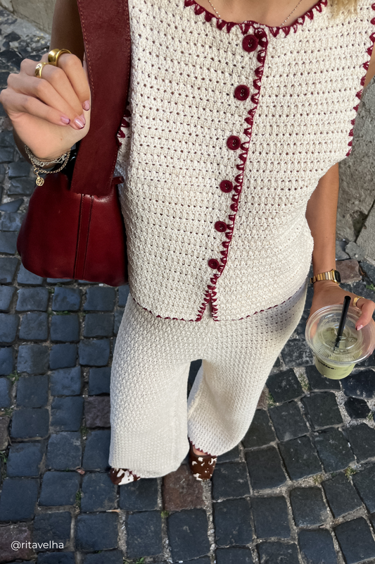 Stella Knit Vest Cream