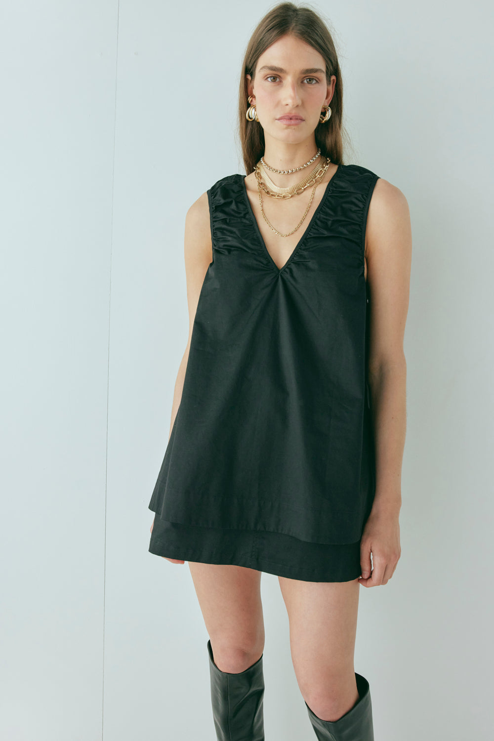 Fira Tunic Top Black