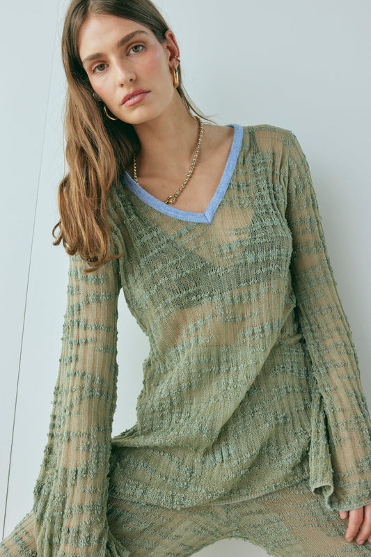 Crista Knit Top Khaki