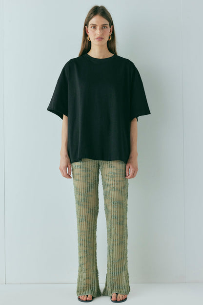 Aliya Knit Flare Pants Khaki