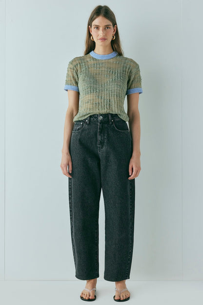 Lex Barrel Denim Jeans Washed Black