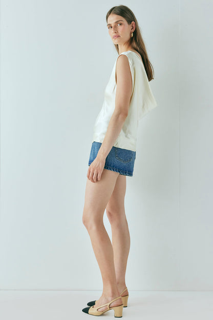 Emery Satin Top Cream