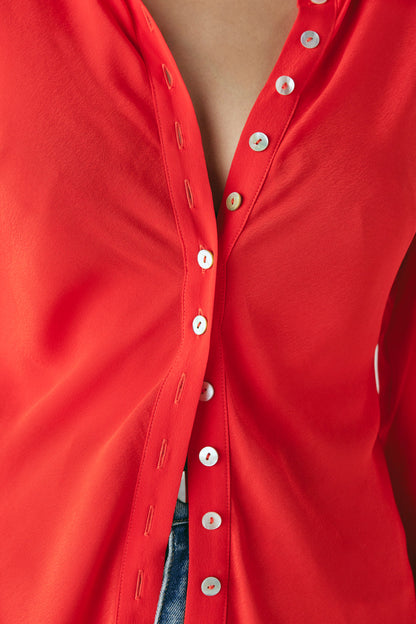Mila Bias Shirt Red